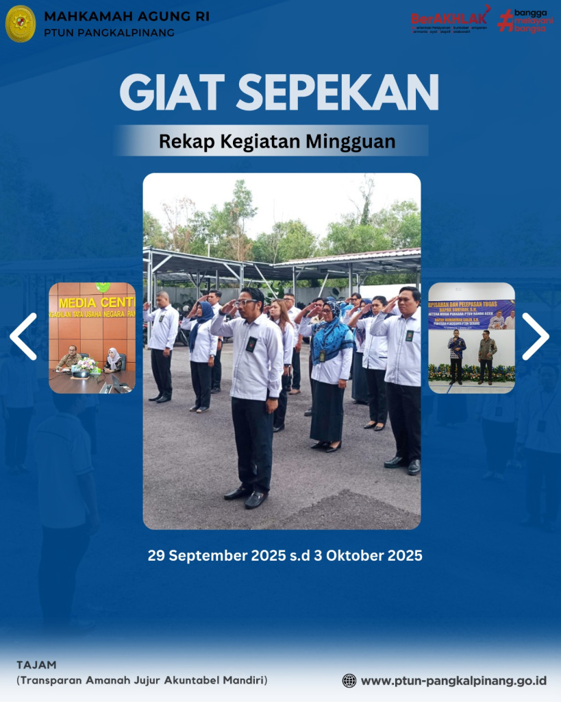 GIAT SEPEKAN PTUN PANGKALPINANG 